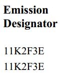 FCC Emission Designator