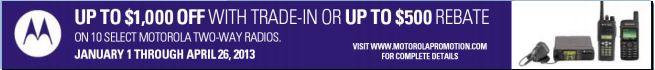 MOTOTRBO Trade-in Until 4/26/13