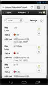 Magnum AVL Mobile Viewer List View