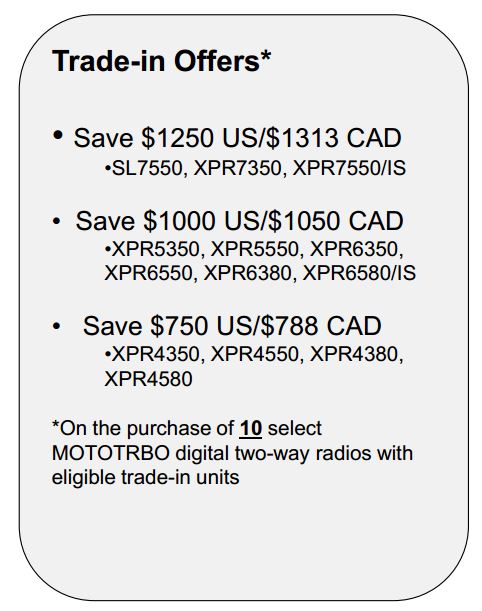 MOTOTRBO Trade-in Offers
