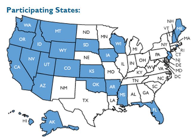 WSCA Contract States Map