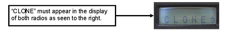 See CLONE in radio display