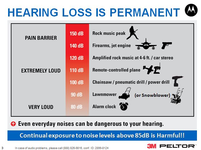 Harmful Noise Chart dB Examples