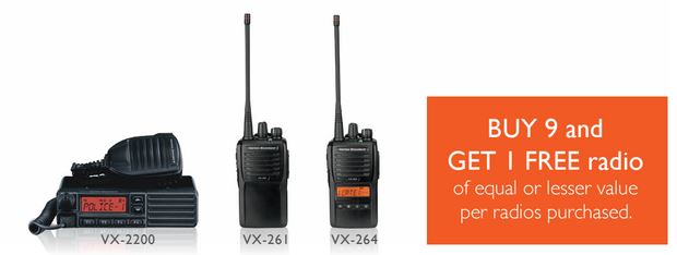 Buy 9 Analog VX-260 Radios Get 1 Free