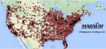 US Map With Customer Locations